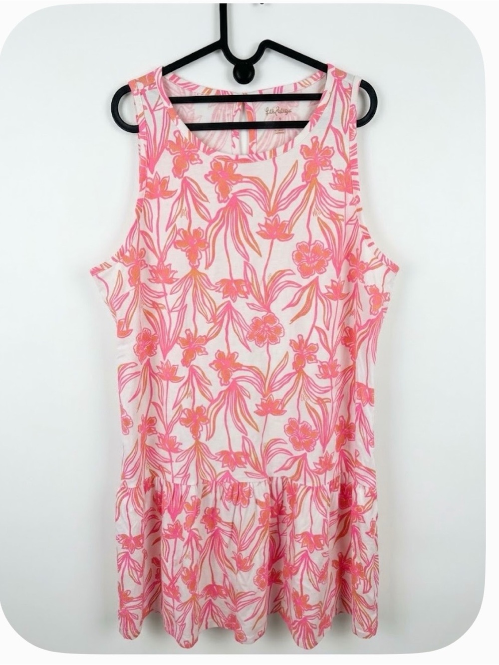 Lilly Pulitzer Dixi Dress Sunset Orange Budding Romance NWOT XL